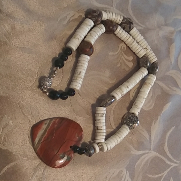 Picture jasper heart necklace - Picture 2 of 6